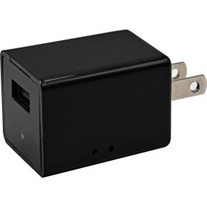 Side View Of USB Charging Adaptor Hidden Camera With DVR.