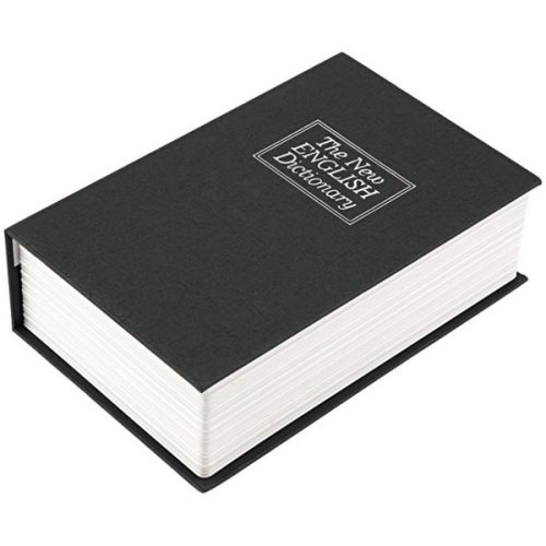 Front View Of Locking Book safe With dictionary logo.